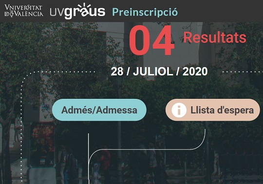 Calendari de preinscripció